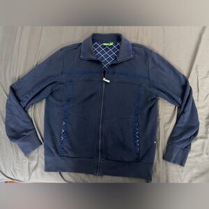 Hugo Boss Green Label Men's Navy Blue Track Zip Jacket